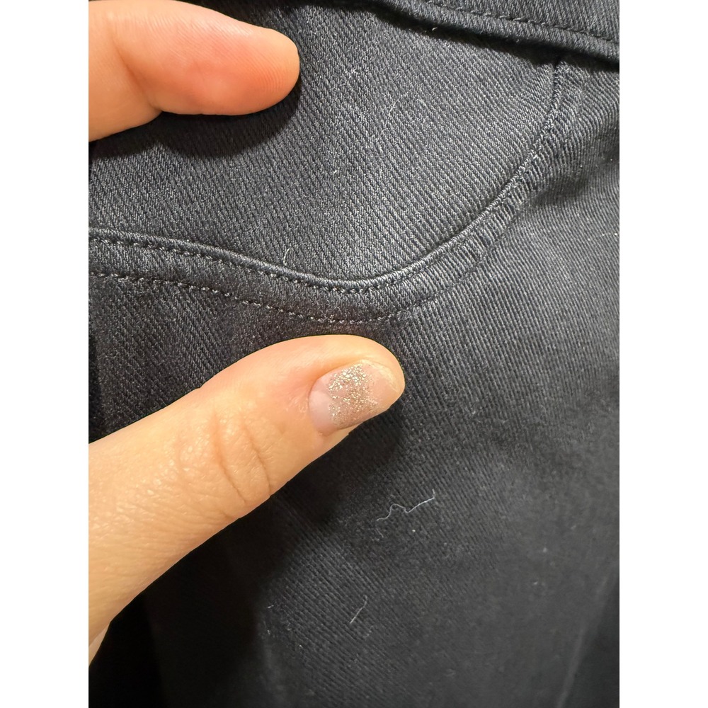 Womens Black Pull On Stretch Trousers Slim Leg Work Pants Office Size Large - Picture 2 of 4